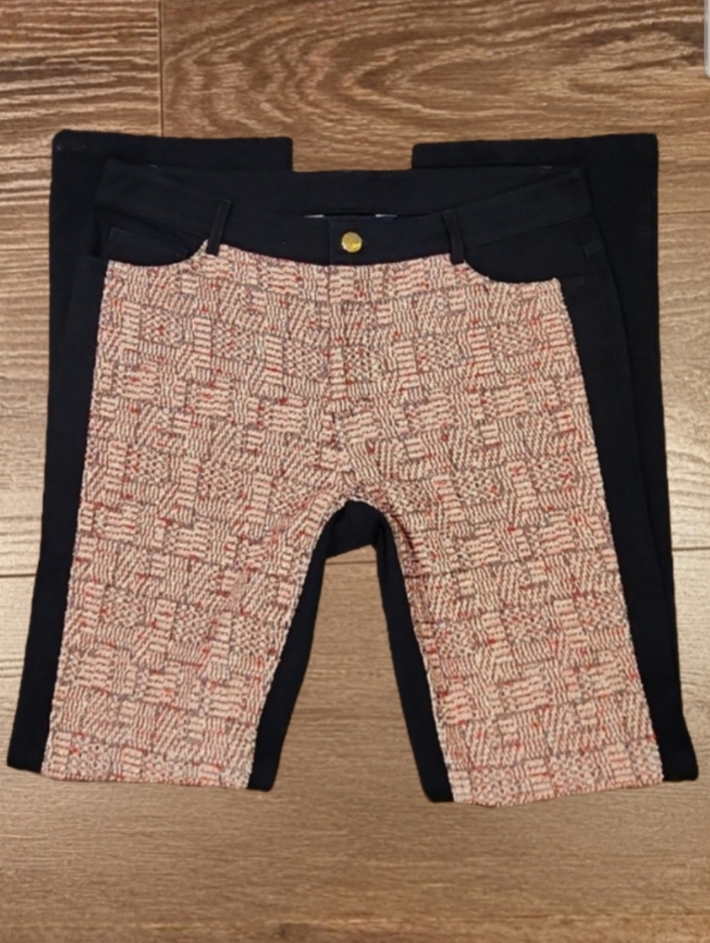 ❤️ DONCASTER COLLECTION TWEED FRONT PONTE KNIT SLIM BOOTCUT PANTS, 8 (29)